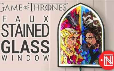 DIY Stained Window of Daenerys & Jon Faux from Game of Thrones
