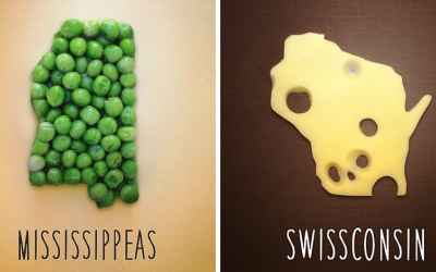 Artist Reimagines All 50 States As Food Puns