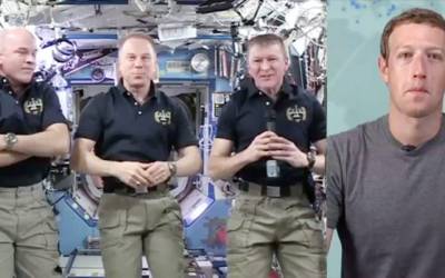 Zuckerberg holds live video chat with ISS astronauts