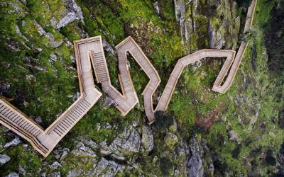 Eight-kilometre-long mountain walkway captured in new photography