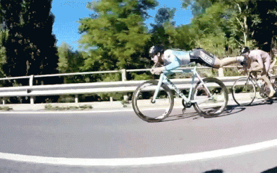 Cyclist Goes Full Superman, Beats Everyone