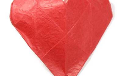 How to make a 3D origami heart